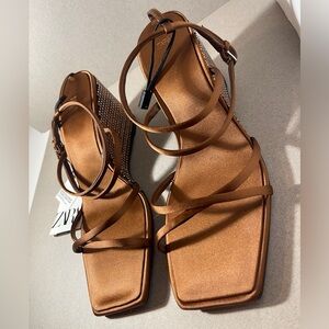 💫Zara Crystal Wedges Sandals - New 💫